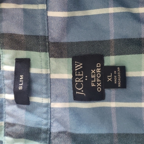 𝅺J.Crew Slim Plaid  Regular Preppy Heritage Business Flex oxford Shirt - Men's - Picture 6 of 8